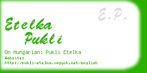 etelka pukli business card